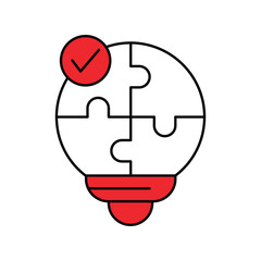 Problem Solving icon with white background vector stock illustration