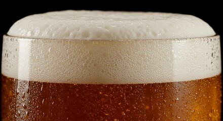 Glass of Beer with Foam