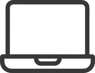 Laptop icon for online learning or work