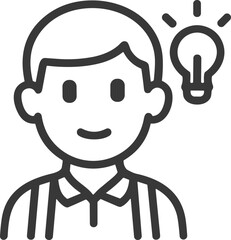 Student with idea icon representing inspiration