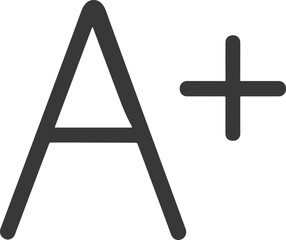 A plus grade icon for academic excellence