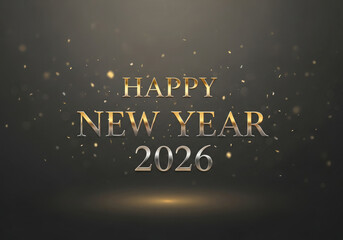 A Sophisticated Happy New Year 2026 Greeting.