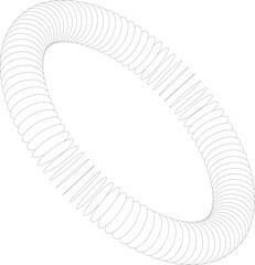 Array torus wireframe abstract shape. Three dimensional geometric loop structure for digital and futuristic design. Vector

