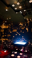 Glowing Computer Processor on a Detailed Motherboard