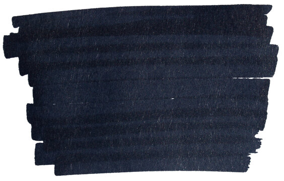 Hand drawn black marker brush stroke shape, abstract ink highlight banner for underline, text background, emphasis, design element, doodle sketch