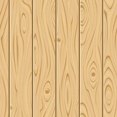 Seamless wooden texture. Vector background with beige wooden planks