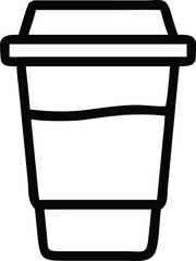 Takeaway Coffee Cup Icon Flat Vector