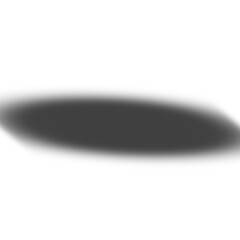 Black gradient shadow effect isolated on transparent background for overlay