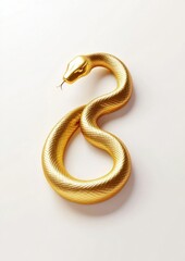 Obraz premium Gold snake gold illustration reptile.