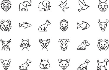set of animal icons