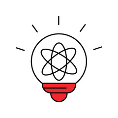 Innovative icon with white background vector stock illustration