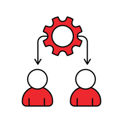 Developing Others icon with white background vector stock illustration