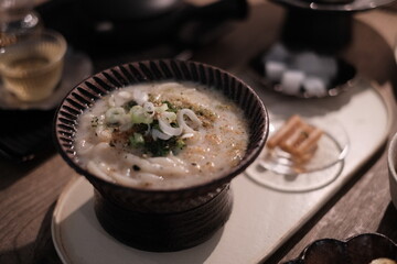 fish soup udon, Japanese cafe