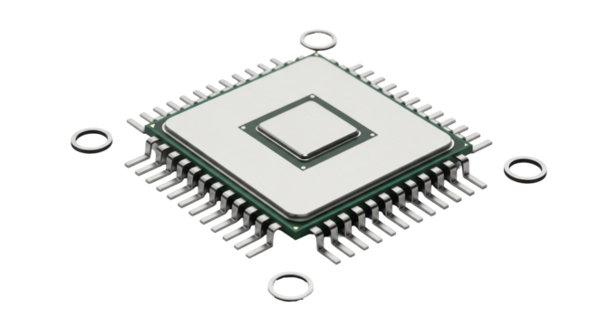 Isolated Central Processing Unit with connectors with rings, digital device for electronic products