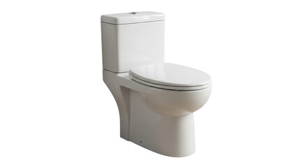 Isolated Toilet Fixture in Bathroom for Clean Modern Plumbing Appliance Installation