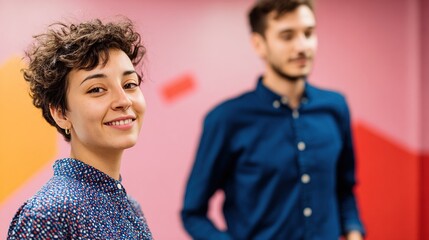 upper. Two coworkers collaborating in modern office, teamwork and innovation. pitch deck slides, case study pages, designed for corporate presentation decks and stakeholder reports.