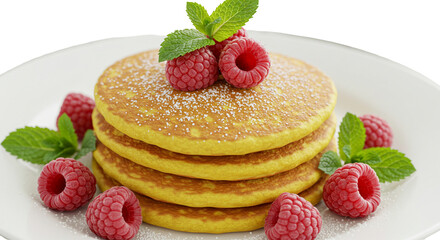 Pancakes with Raspberries
