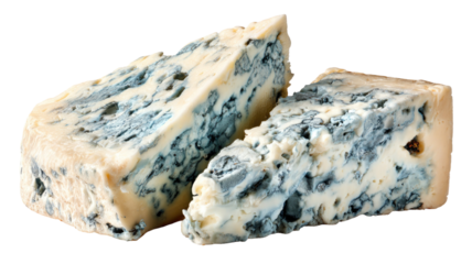 blue cheese isolated on white background