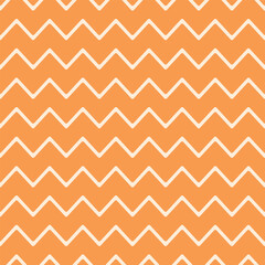 Cream zigzag lines over amber orange create a seamless, warm-toned pattern. Perfect for soft, minimal, and vibrant design themes in fabric, print, packaging, and digital visuals.