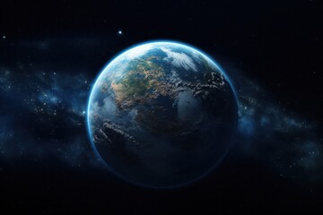 Fototapeta premium The earth on a dark background astronomy universe outdoors.
