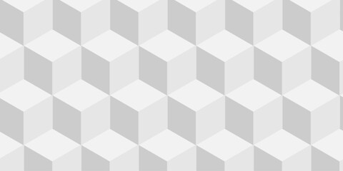 Abstract square white cubic square shape modern texture. cube geometric wall and floor vector diamond hexagon triangle wallpaper background.	