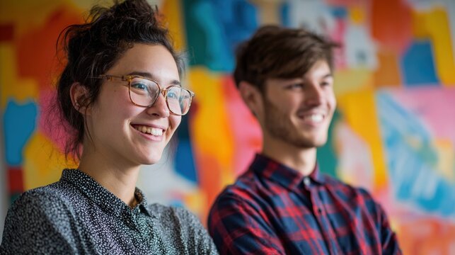 upper. Two coworkers collaborating in modern office, teamwork and innovation. pitch deck slides, case study pages, designed for corporate presentation decks and stakeholder reports.