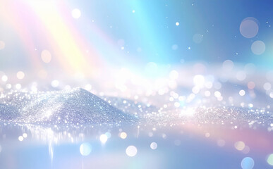 きらめく水色の幻想的な背景素材