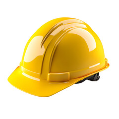 Professional Yellow Construction Hard Hat Isolated on White Background
