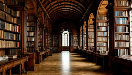 old library architecture corridor