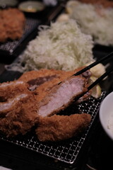 Pork cutlet, Tonkatsu Teishoku, japanese food