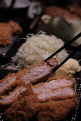 Pork cutlet, Tonkatsu Teishoku, japanese food