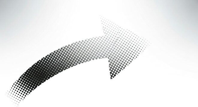 Halftone arrow graphic