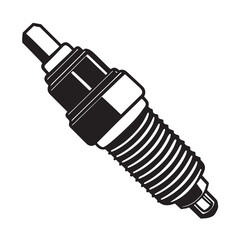 Bold Black Spark Plug Logo