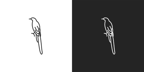 black and white bird logo, icon. animal, fly, flying, nature, feather, wild, wildlife, fauna, wing, sticker, clipart, flat, vector illustration.