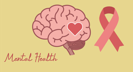 World Mental Health Day 2025 Flat Minimal Poster