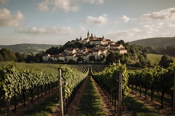 Naklejka premium vineyard in france