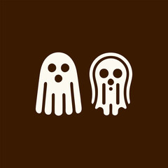 Spooky App Icons with Cartoon Ghost Characters