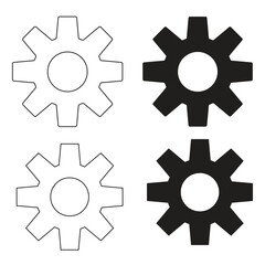 setting icon vector silhouette illustration