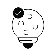 Problem Solving icon with white background vector stock illustration
