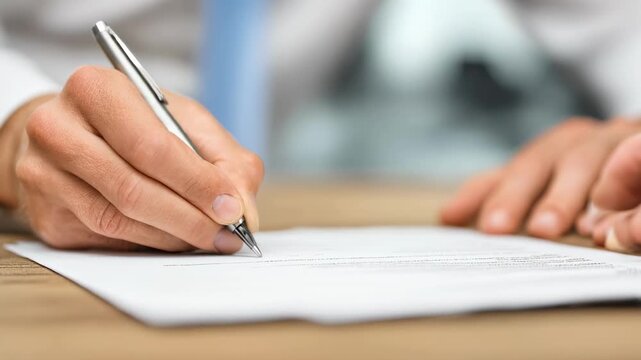 Medium shot of a professional reviewing trust paperwork with a client highlighting the benefits of managing and protecting assets through trusts and financial planning.