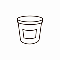 a plain jar with lid icon sign vector