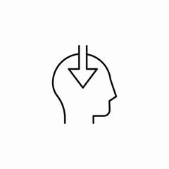 brain data input icon sign vector