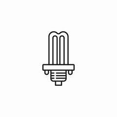 compact fluorescent lamp icon sign vector