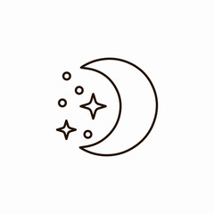 moon and stars icon sign vector