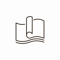 open book paper icon sign vector