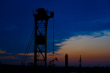 Oil pump in the outdoor work