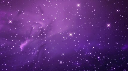 Obraz premium Enchanting Purple Starry Sky: A Celestial Tapestry of Deep Violets, Glimmering Stars, and Nighttime Magic for Dreamy Backdrops