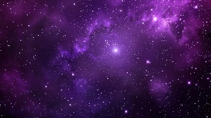 Fototapeta premium Enchanting Purple Starry Sky: A Celestial Tapestry of Deep Violets, Glimmering Stars, and Nighttime Magic for Dreamy Backdrops