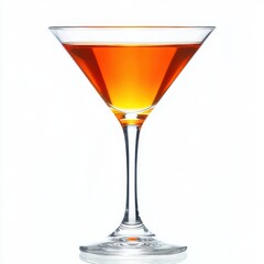 Elegant cocktail with vibrant orange color in a classic glass