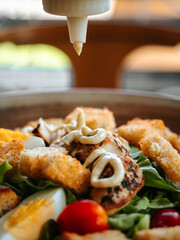 Caesar salad with chicken